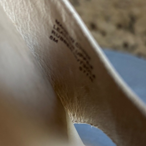 MICHAEL Michael Kors Off-White and Gold Wedge Platform Logo Patterned Sandals - Picture 10 of 13